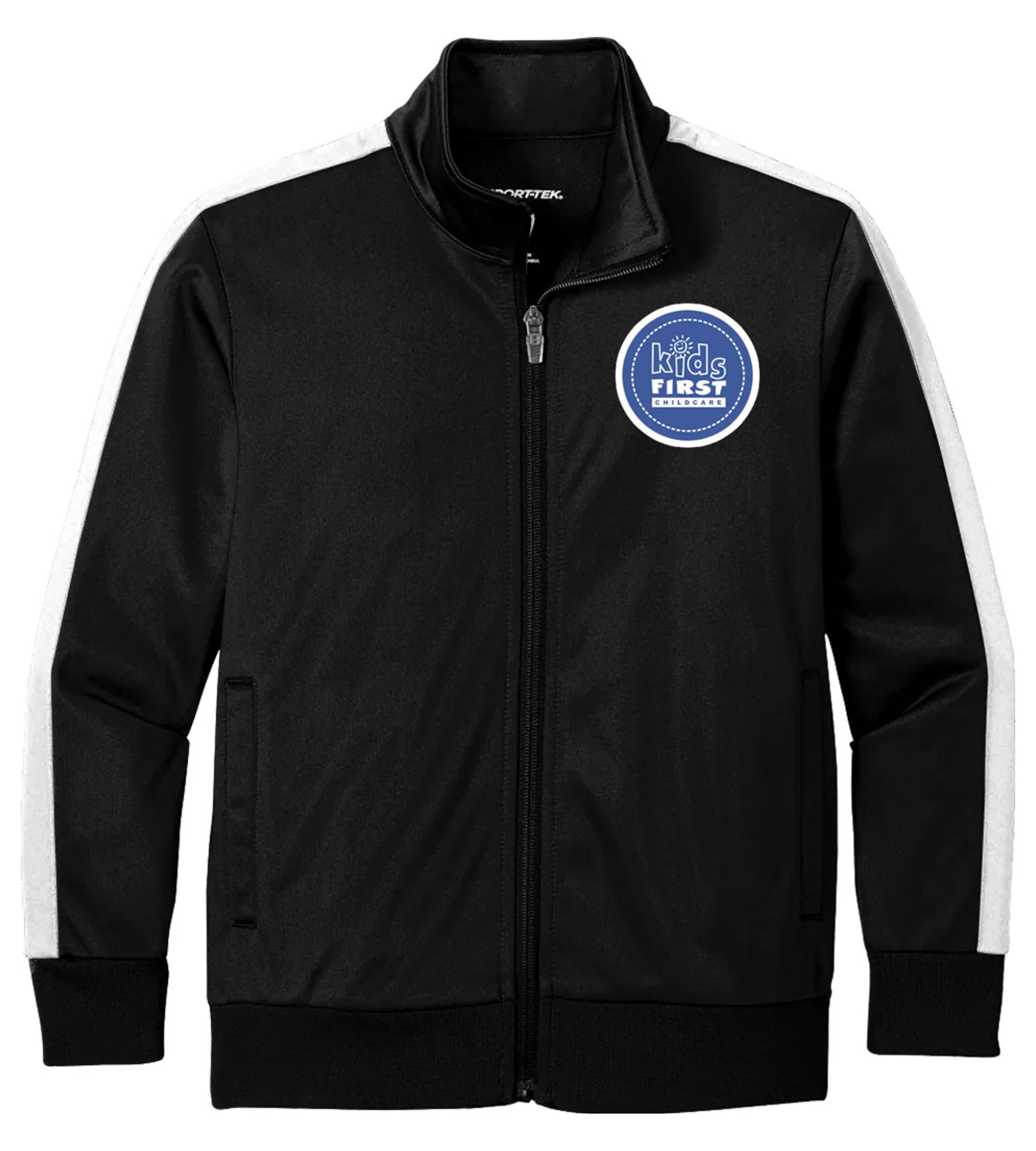 Sport-Tek Youth Tricot Sleeve Stripe Track Jacket